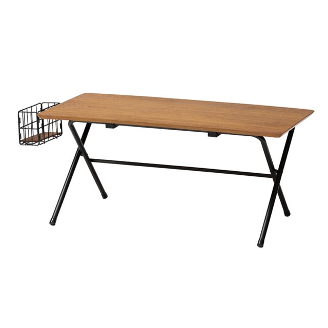 Baxton Studio Table Basse Basse Marron Naturel et Noir avec Panier