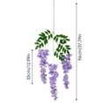 thumbnail image 3 of Purple Wisteria Flower Garland 37.79" - Artificial Hanging Vine for Wedding Backdrop, Garden Party Decor, Silk Wisteria Flowers for Indoor Outdoor Wall Decoration, 3 of 6