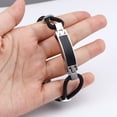 thumbnail image 6 of Anavia PU Leather Cremation Urn Bar Bracelet Stainless Steel Memorial Urn Container Bracelet Fathers Day Gift Memorial Bangle Jewelry, 6 of 8