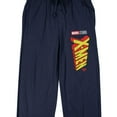 thumbnail image 2 of X-Men '97 Mirrored Logo Men's Navy Sleep Pajama Pants XXL, 2 of 4