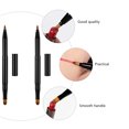thumbnail image 2 of Miangastore 2PCS Retractable Type Lip Brush Double-headed Dual-purpose Makeup Brush (Black), 2 of 8