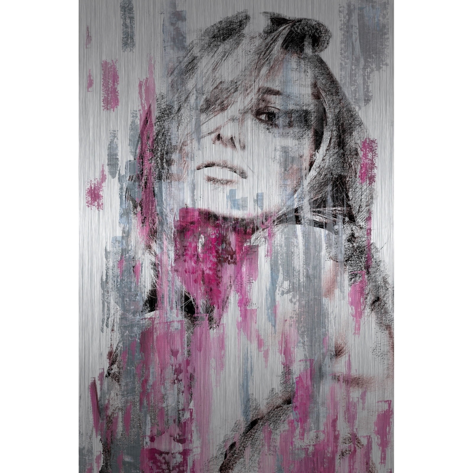 Marmont Hill "Hello Beauty" Painting Print on Brushed Aluminum