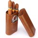 thumbnail image 2 of 3X Humidores de 3 Dedos de Alta Calidad Caja de Cigarros Portátil Estuche de Marrón para Puros con Cortador de Puros, 2 of 5