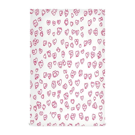 

Pink Elements Heart Kitchen Towels Set of 4 Tea Towels for Kitchen Decorative Waffle Dishcloths 28x18in