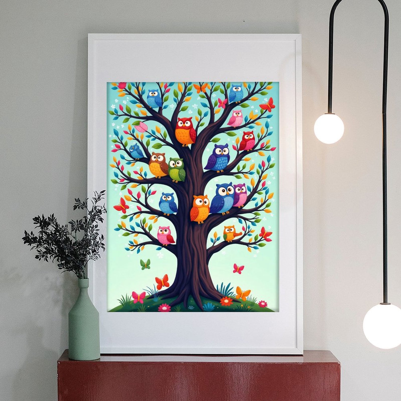 Diamond Art Kits for Adults - 5d Colorful Owls Sitting On Tree Branches Diamond Painting for Adults, Diamond Art for Adults Beginners, Diamond Painting Kits for Adults for Home Wall Decor