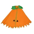 thumbnail image 1 of Capa de calabaza de Halloween, disfraz de , capa de calabaza resistente para fiestas de cumpleaños, bailes de máscaras y festividades de Hallowe Adulto, 1 of 8