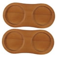 thumbnail image 5 of WHAMVOX 2pcs Pepper Bottle Base Wooden Coasters Wood Sauce Bottle Coaster Tabletop Tray, 5 of 8