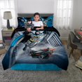 thumbnail image 6 of Franco Kids Bedding Comforter with Sheets and Cuddle Pillow Bedroom Set, 6 Piece Full Size, Batman, 6 of 6