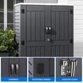 thumbnail image 5 of Dextrus Outdoor Storage Shed,5.6 x 2.3 ft Lockable Resin Shed for Patio Furniture,Pool Accessories,and Garden Tools,Waterproof Dark Gray, 5 of 6