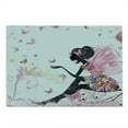 thumbnail image 2 of Fantasy Cutting Board, Girl Silhouette in a Floral Dress Surreal Garden Flying Butterflies Print, Decorative Tempered Glass Cutting and Serving Board, Large Size, Multicolor, by Ambesonne, 2 of 5