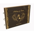 thumbnail image 7 of Darling Souvenir Personalized Engraved Laser Cut Wedding Guest Book Wooden Cover Sign-in Book Registry Guestbook Scrapbook-TS, 7 of 7