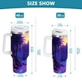 thumbnail image 6 of Yayeee 40oz Stainless Steel Tumbler with Straw and Handle Double-Wall Insulated Travel Water Bottle, Blue Road, 6 of 8