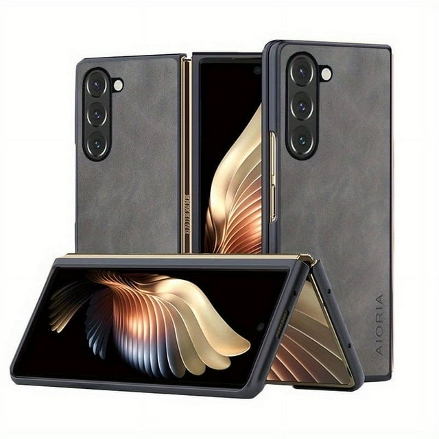 Protect Your Samsung Galaxy Z Fold 5 4 3 with This Durable & Lightweight PU Leather Phone Cover!