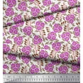 thumbnail image 3 of Soimoi Poly Georgette Fabric Leaves & Floral Artistic Print Fabric by The Yard 52 Inch Wide, 3 of 3
