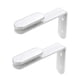 thumbnail image 3 of 2 clips divisores de escritorio, soporte estructural, abrazaderas fijas resistentes para particiones. Blanco, 3 of 7