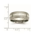 thumbnail image 6 of Chisel Titanium Brushed and Polished 8mm Grooved Band, 6 of 7