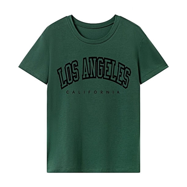 Camiseta para mujer Verano Señoras Camiseta básica para desplazarse Senderismo Viajar Playa , Verde, s