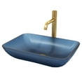 thumbnail image 3 of Vigo Vgt2108 Sottile 18" Rectangular Glass Vessel Bathroom Sink - Matte Brushed Gold, 3 of 7