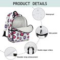 thumbnail image 4 of Pink and Purple Leopard Print Cute School Backpack Bag for School with Padded Back and Adjustable Shoulder Straps 15.25"x11.5"x5.25", 4 of 5
