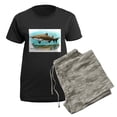 thumbnail image 5 of CafePress - Sand Tiger Shark Women's Dark Pajamas - Women's Short Sleeve Print T-Shirt and Pants Dark Cotton Pajama Set, 5 of 7