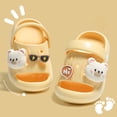 thumbnail image 6 of WUANDIXFA Toddler Shoes Clogs Slide Sandals for 0-8yrs Kids Unisex for Girls and Boys Garden Shoes Cartoon Slides Slip-Resistance Sandals Beach Pool Slippers (Yellow, 9), 6 of 8