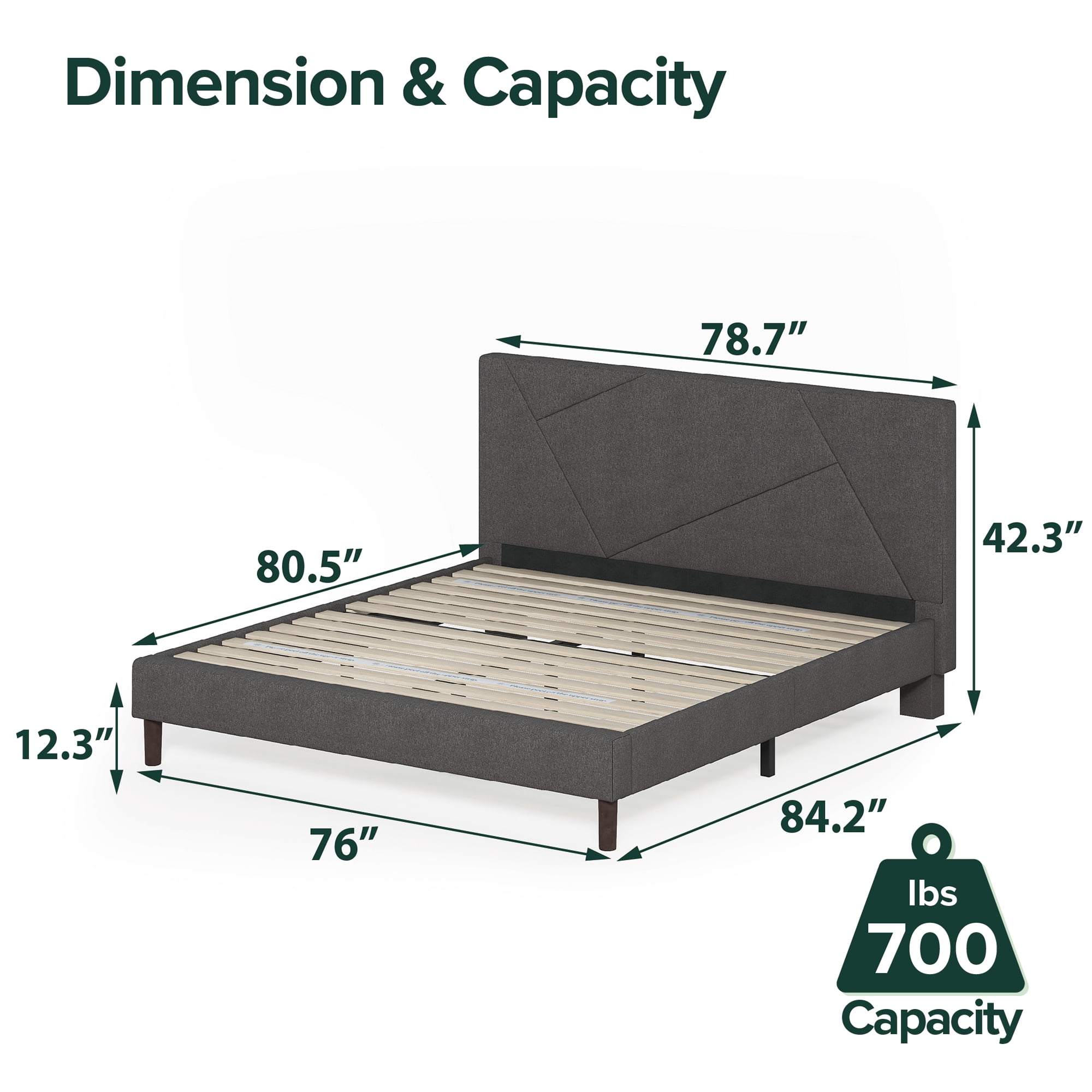 Free Shipping Zinus Judy 43 Upholstered Platform Bed Frame Full Walmart