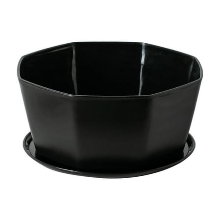 Grey Resin Plastic Flower Pot With Bottom Support Thickened Big Planter For Succulents Plants Indoor Outdoor Use 6.91 Oz