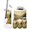 Color 3, variant on Bathroom Accessory Set 6 Piece Serene Meadow Wildflowers River Golden Hour Light Trash can, Toothbrush Holder, Toothbrush Cup, Soap Dispenser, Soap Dish, Toilet Brush Holder