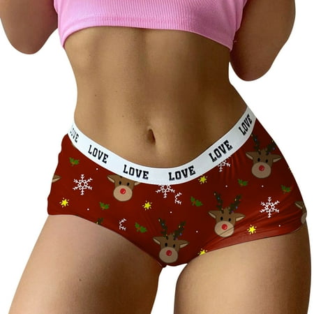 

IROINNID Hipster Underwear For Women At Hip Christmas Breathable Close Fitting Underpants Comfortable Briefs Graphic Prints Panties