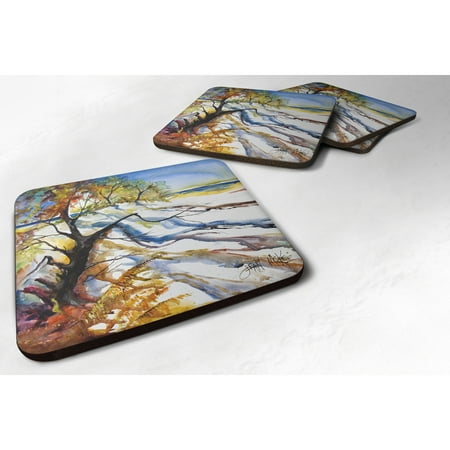 

Carolines Treasures JMK1272FC Sand Dune Foam Coaster Set of 4 3 1/2 x 3 1/2 multicolor