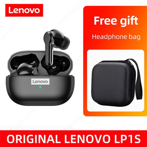 Lenovo LP1S T-WS auriculares inalámbricos Bluetooth 5,0 auriculares deportivos auriculares impermeables con reducción de ruido y micrófono