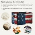 thumbnail image 5 of Ryvnso Retro American Flag Storage Basket Large Bin Foldable Boxes Toys Organizer 14.2x10.2x8.3in 1 PC, 5 of 8