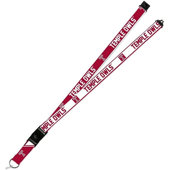 Temple Owls Lanyard Keychain 2-sided Breakaway Clip University of