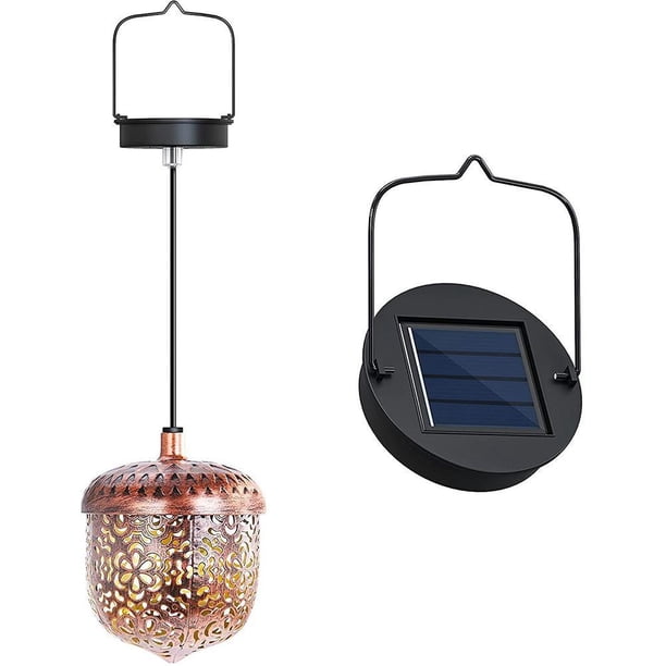 Luces Solares Para Exteriores, Farol De Jardín De Metal Retro, Farol De Jardín Colgante Led Impermeable Para Jardín, Patio, Patios Traseros Y Caminos Eigraketly HA036448-00