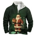 thumbnail image 1 of Sudadera sin capucha para hombre, informal, a la moda, con cuello alto, estampado, con cremallera, jersey de manga larga, blusa de poliéster para hombre, 1 of 3