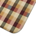 thumbnail image 3 of Brown Beige Green and Red Checkered Pattern Dish Drying Mat for Kitchen 1 Pack, Ultra Absorbent Microfiber Dishes Drainer Mats,18"x24", 3 of 4
