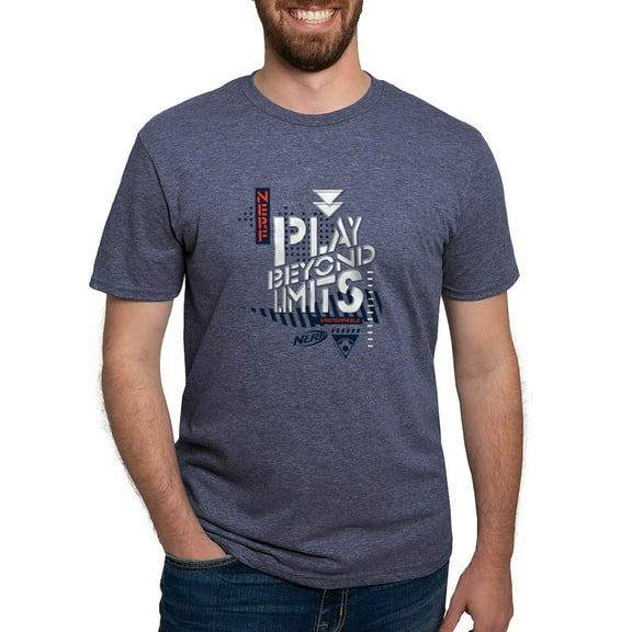 CafePress - Nerf Play Beyond Limits T Shirt - Mens Tri-blend T-Shirt