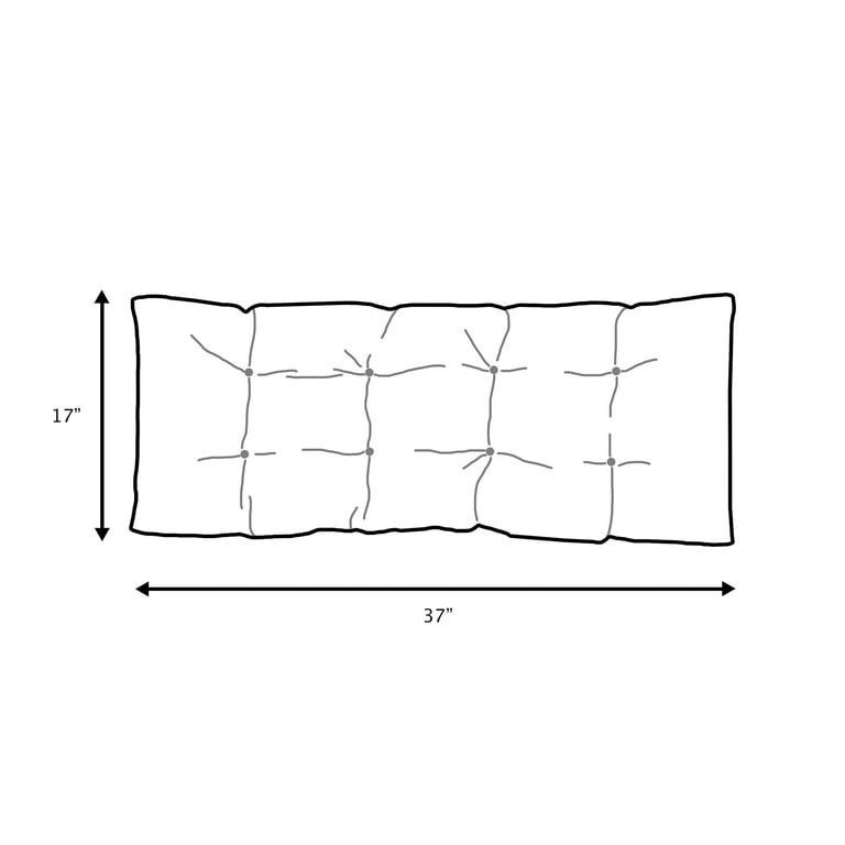 Sorra Home Shadow Bench Cushion 37 in x 17 in x 2 in Sorra Home Shadow Bench Cushion 37 in x 17 in x 2 in