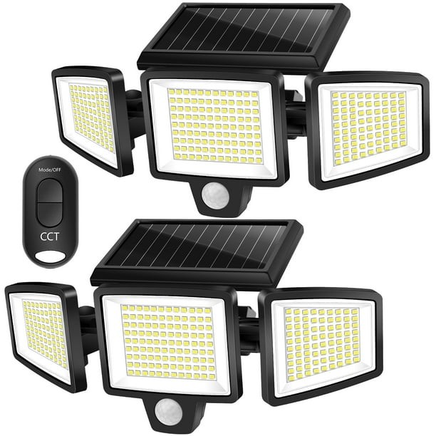 Solar Lights Outdoor Led 2500lm Wireless Waterproof Motion Sensor Light 3 Adjustable Colors 3000k 4500k 6500k Wide Angle Security Flood With Remote Control Com Solar Lights Outdoor Led 2500lm, Wireless Security Lights With Remote