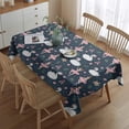 thumbnail image 2 of Dark Blue Swan Ballerina Pattern Rectangle Tablecloth 60"x84",Waterproof Polyester Rectangle Table Cloth, Wipeable Spillproof Polyester Tablecloth for Dining, Camping, Indoor and Outdoor, 2 of 5