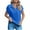 Blue, variant on Womens Short Sleeve Cropped Knit Tops Half Zip Cap Sleeve Lightweight Oversized Sweater Vest