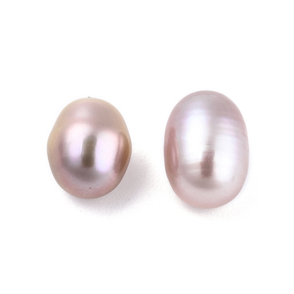 50pc Natural Keshi Pearl Beads Freshwater Pearl No Hole/Undrilled Rice Lilac 9~10x7~8mm