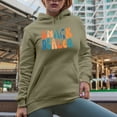 thumbnail image 2 of Snack Dealer, Funny Motherhood Themed, Groovy Retro Wavy Text Merch Gift, Sand Hooded Sweatshirt or Hoodie, Large, 2 of 5