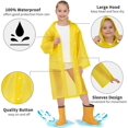 thumbnail image 4 of PinesC Lot de 2 Imperméables pour Enfants, Ponchos de Pluie Réutilisables avec Capuchon et Manches Imperméables pour Garçons et Filles, 4 of 5