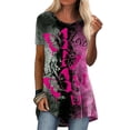 thumbnail image 4 of Blusa de manga corta con estampado de cuello redondo informal para mujer a la moda, Tops de verano Fridja ghk4111, 4 of 5
