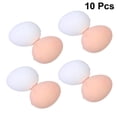 thumbnail image 2 of MasteelfCA 10 Pcs Oeufs Artificiels Faux Oeufs de Poule Réalistes Jouets Éducatifs Bricolage pour Enfants pour Peinture Graffiti (5 Pcs Blancs et 5 Pcs Rouges), 2 of 7