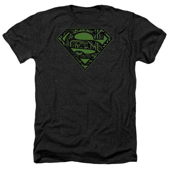 Superman - Circuits Shield - Heather Short Sleeve Shirt - Small