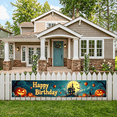 thumbnail image 3 of Halloween Theme Witch Banner Decorative Creative Pumpkin Ghost Polyester Material for Birthday Party Halloween Event Indoor Decoration, 3 of 9