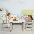thumbnail image 4 of Gymax Kids Table and 2 Chairs Set Toddler Table w/ Storage Shelf For Baby Gift White, 4 of 10