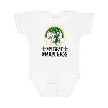 

Inktastic My First Mardi Gras Unicorn Gift Baby Girl Bodysuit